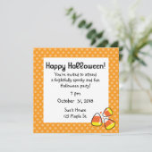 キャンディーコーンハローウィンパーティ招待状 招待状 (スタンド正面)