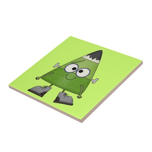 キャンディーコーンフランケンシュタインハロウィーン タイル (側面)