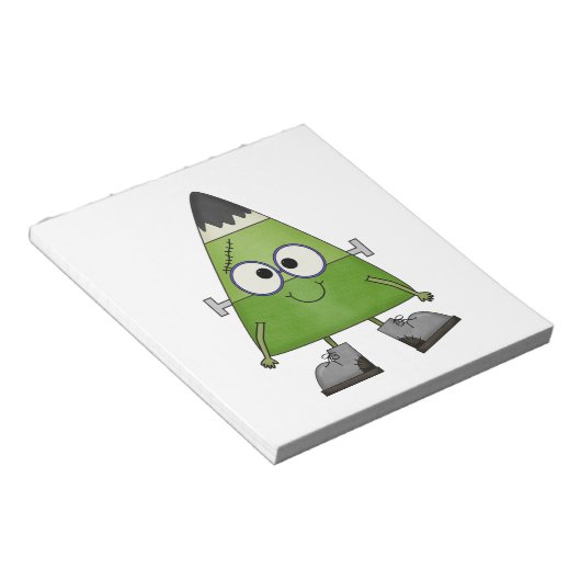 キャンディーコーンフランケンシュタインハロウィーン ノートパッド (アングル)