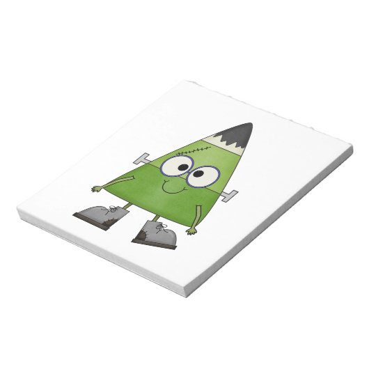 キャンディーコーンフランケンシュタインハロウィーン ノートパッド (回転)