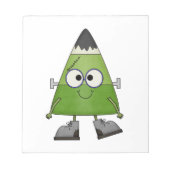 キャンディーコーンフランケンシュタインハロウィーン ノートパッド (正面)