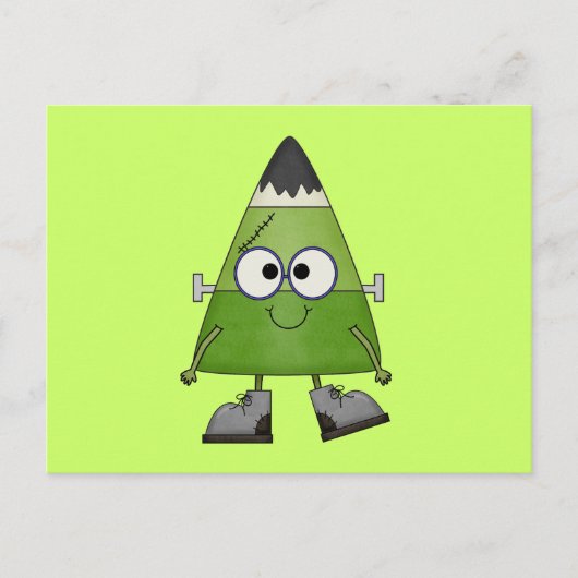 キャンディーコーンフランケンシュタインハロウィーン ポストカード (正面)