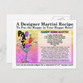 キャンディーコーンマルティーニレシピカードポストカード ポストカード (正面/裏面)