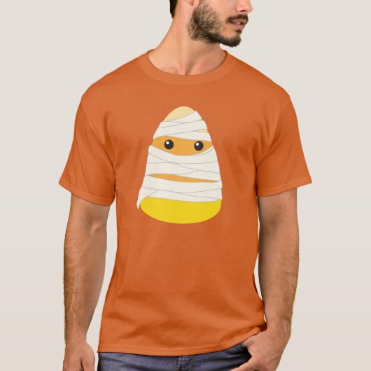 キャンディーコーンミイラのコスチューム半身キャンディーコーン Tシャツ (正面)