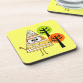 キャンディーコーンミームハロウィーン コースター (左側)