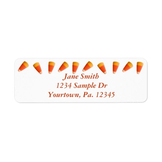 キャンディーコーン住所 シール (正面)