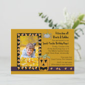 キャンディーコーン – フォトハロウィーン誕生日パーティーInvita 招待状 (スタンド正面)