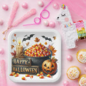 キャンディーコーン ペーパープレート (パーティー)