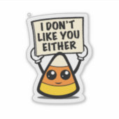 キャンディーコーン"私もあなたのことが好きではない" シール (正面)