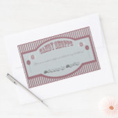 キャンディーショップシール – 赤 長方形シール (封筒)