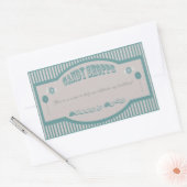 キャンディーショップステッカー – ティール（緑がかった色） 長方形シール (封筒)