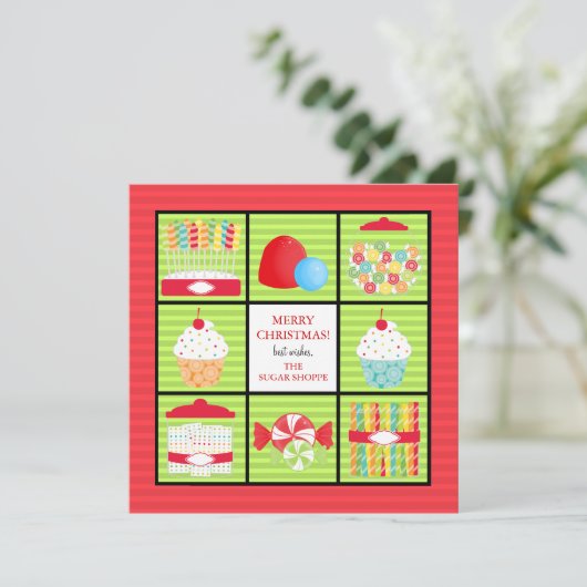 キャンディーショップビジネスクリスマスカード シーズンカード (スタンド正面)