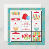 キャンディーショップビジネスクリスマスカード シーズンカード (正面/裏面)