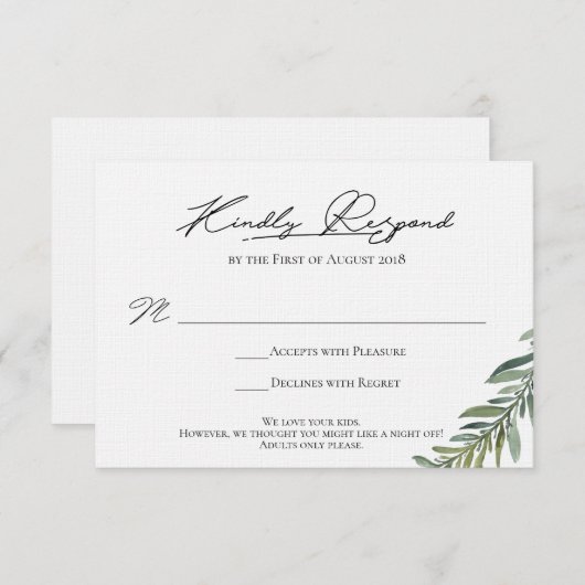 キャンディースの最終的な出欠確認カード 出欠カード (正面/裏面)