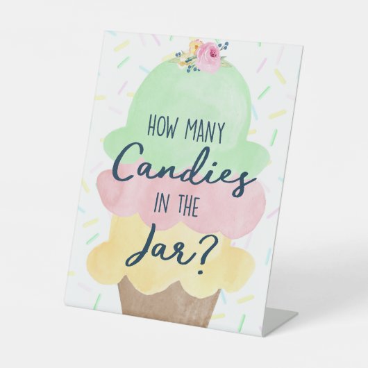 キャンディースアイスクリームパーティー 台座サイン (正面)