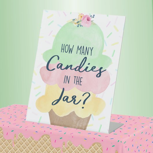 キャンディースアイスクリームパーティー 台座サイン