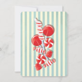 キャンディースイートショップの誕生日パーティーの招待状 招待状 (裏面)