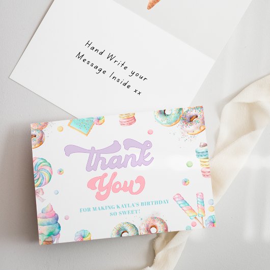 キャンディースイートショップパステルガールズ誕生日 サンキューカード