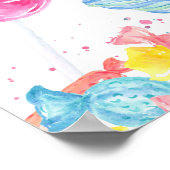 キャンディースイートショップベビーシャワー歓迎サイン ポスター (角)