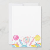 キャンディースイートショップベビーシャワー 招待状 (裏面)