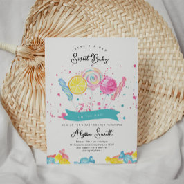 キャンディースイートショップベビーシャワー 招待状