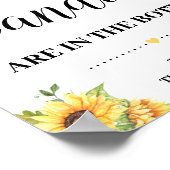 キャンディースゲームのサインベビーシャワーひまわり ポスター (角)