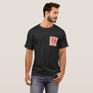 キャンディーストライプの上に乗ったロブスター・ポップ・ボールド・クラスタシアンズ Tシャツ