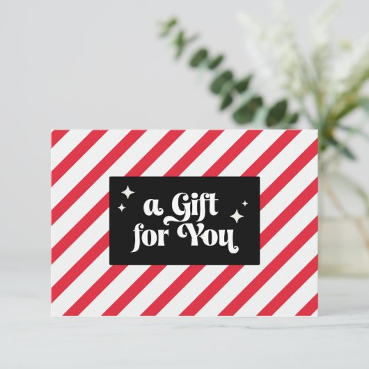 キャンディーストライプケインのクリスマスプレゼント証明書 (スタンド正面)