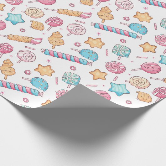 キャンディーズとアイスクリームクリスマス ラッピングペーパー (角)