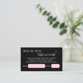 キャンディーズのハロウィーン赤ちゃんシャワーゲームの数 エンクロージャーカード (スタンド正面)