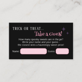 キャンディーズのハロウィーン赤ちゃんシャワーゲームの数 エンクロージャーカード