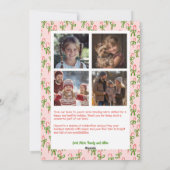 キャンディーズピンクレッドクリスマスカスタムクリスマスアーチ5写真 シーズンカード (裏面)