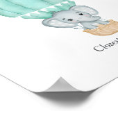 キャンディーズ緑の象の赤ちゃんシャワーゲーム ポスター (角)