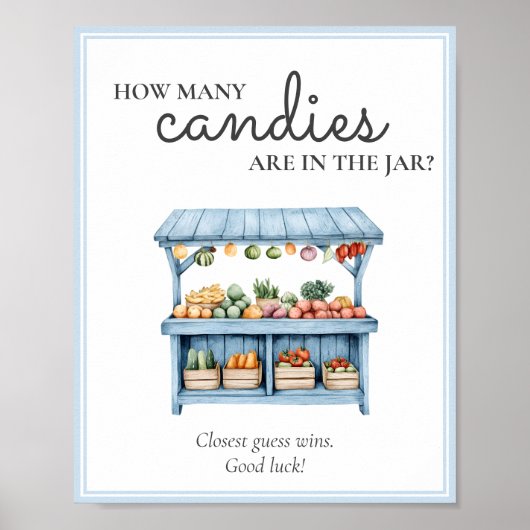 キャンディーズ農家市場男の赤ちゃんシャワー ポスター (正面)