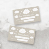 キャンディーズ・クラウド・ベイビー・シャワー・ゲームの数を推測する エンクロージャーカード