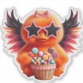 キャンディーズ・バスケットが入ったかわいい雛 シール (正面)