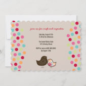 キャンディーダマスク チックス ガール バースデー パーティー 招待状 (裏面)