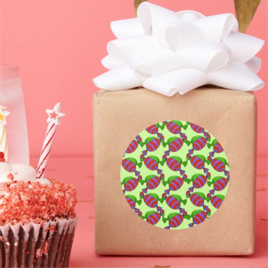 キャンディーツリーカスタマイズ-  ラウンドシール (パーティー)