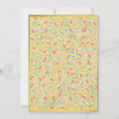 キャンディーテーマ、チョコレート、食べ物、ドーナツ、虹 招待状 (裏面)