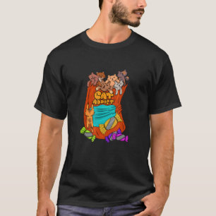 キャンディーバッグの子猫 猫中毒 Tシャツ