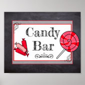 キャンディーバー ウェディングまたはベビーシャワー サイン ポスター (正面)