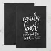 キャンディーバー ウェディングサイン 黒板 招待状 (正面/裏面)