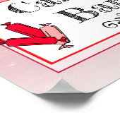 キャンディーバー ウェディング レッド サイン ポスター (角)