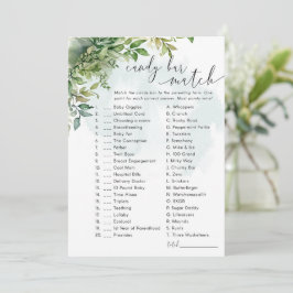 キャンディーバー ベイビーシャワー ゲーム グリーン テーマ 招待状