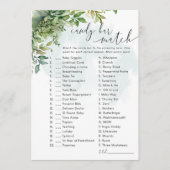 キャンディーバー ベイビーシャワー ゲーム グリーン テーマ 招待状 (正面)