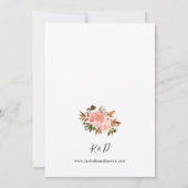 キャンディーピンク&イエローフラワーのウェディング2 招待状 (裏面)