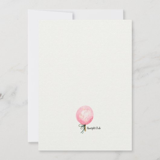 キャンディーフラッフとスイーツ 招待状 (裏面)