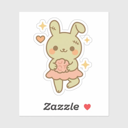 キャンディーブレイン付きゾンビバニー シール (シート)