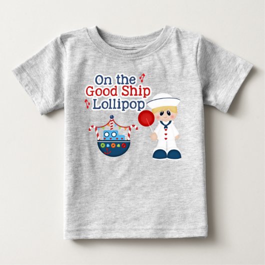 キャンディーポップの船 ベビーTシャツ (正面)