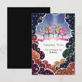 キャンディーランドのお誕生日お菓子の国 サンキューカード (正面/裏面)